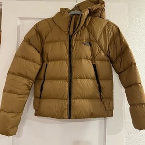 The North Face Brown Puffer lightweight cropped Jacket